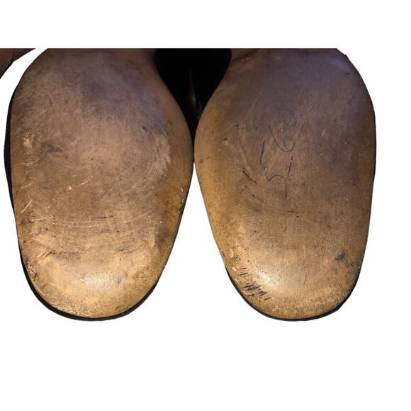 BTG WOMENS PENALJO BONE LEATHER BLACK HEELS MADE‎ IN USA Size 7-7.5 - Picture 7 of 12